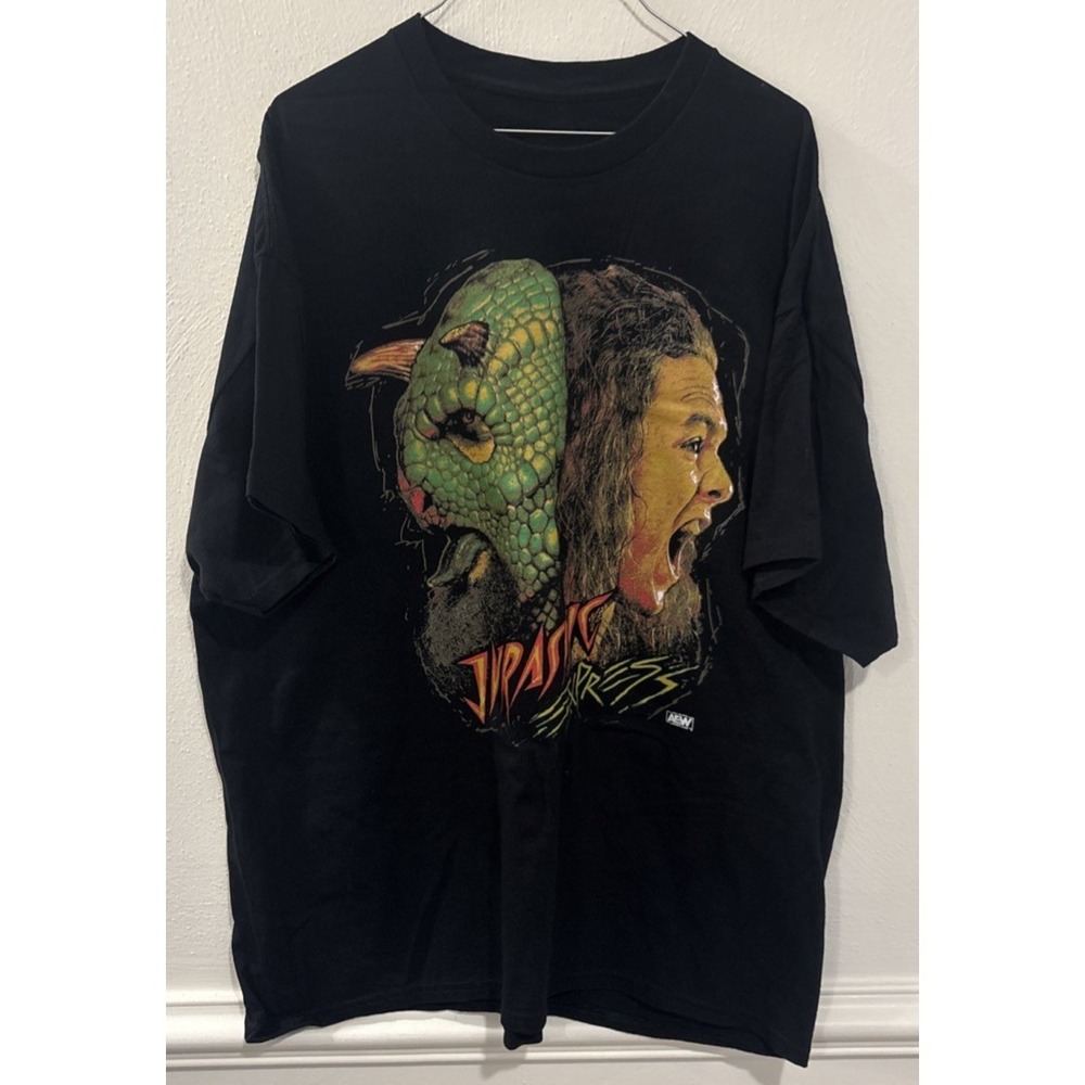 Jurassic Express Fossil Fuel AEW Official T-Shirt Mens Wrestling Graphic Tee 2XL